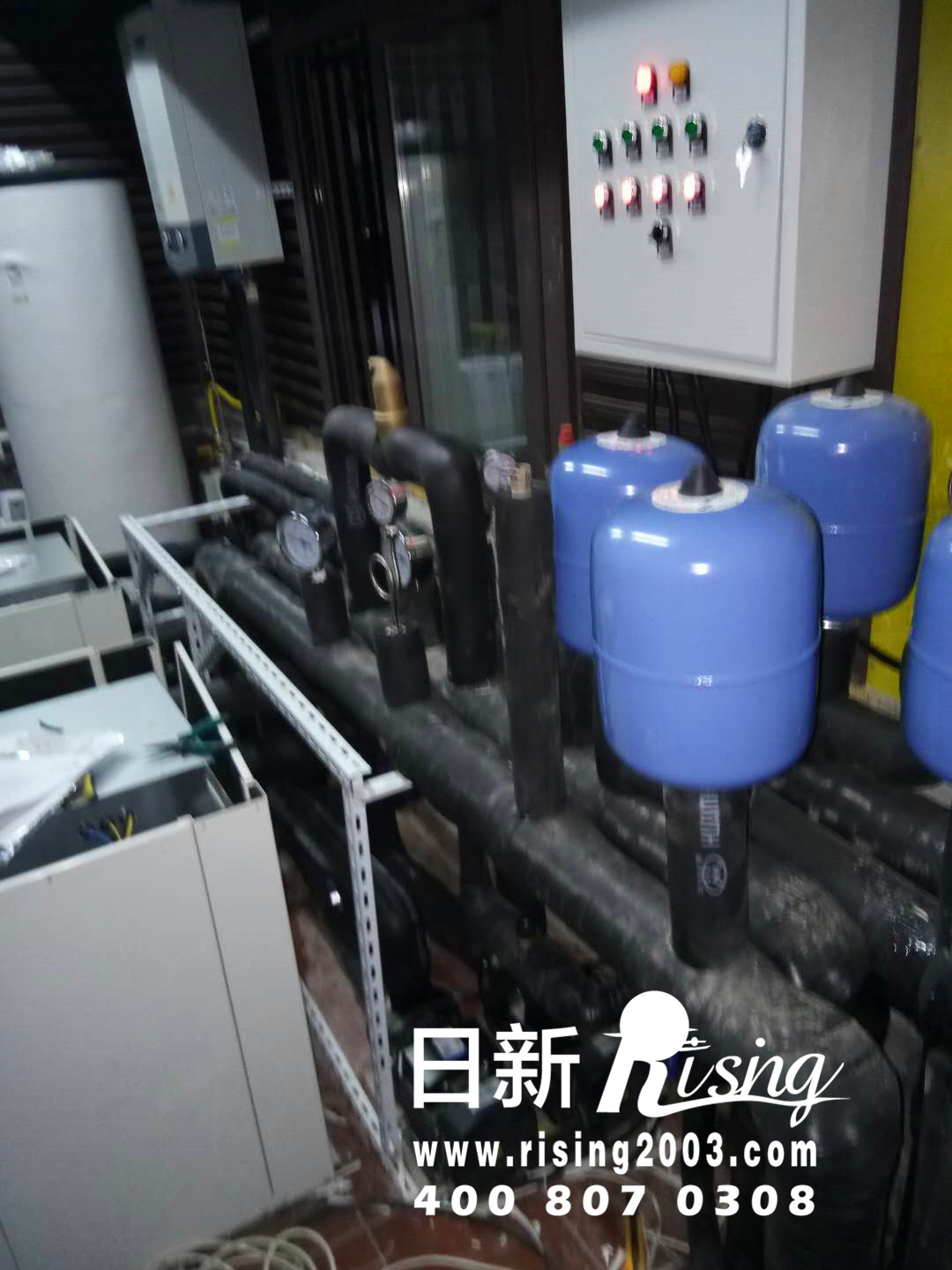 地源熱泵系統(tǒng)：海寧麗都水岸麗項(xiàng)目機(jī)房