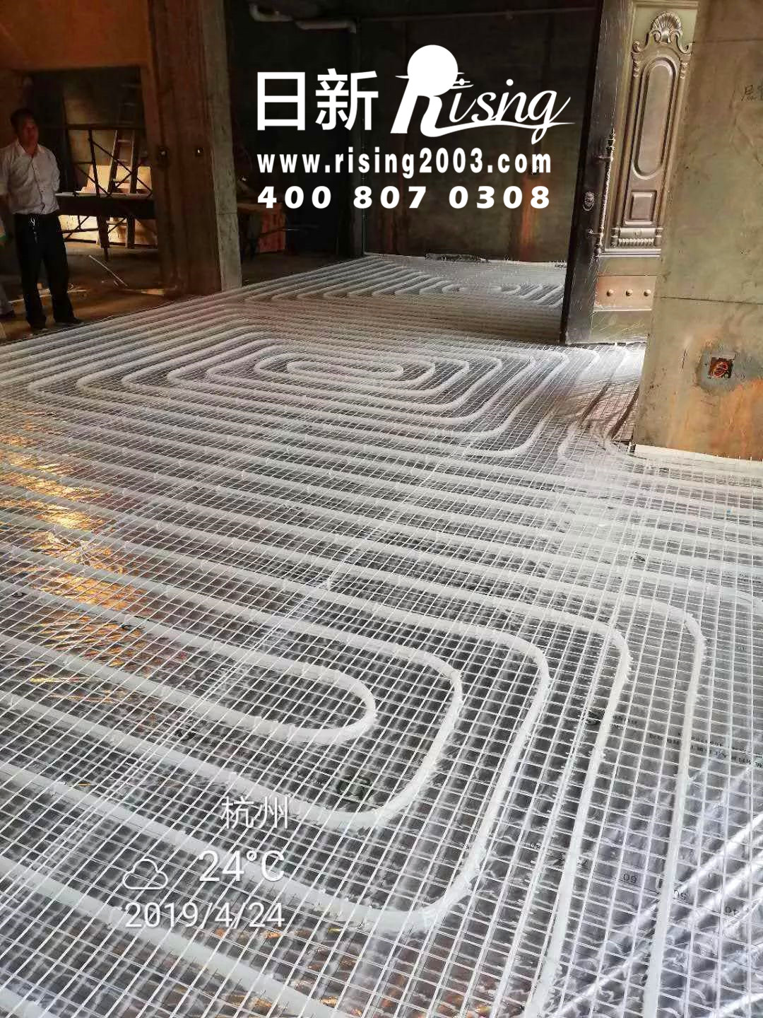 風(fēng)冷熱泵系統(tǒng)：樓家塔村自建房項目地暖階段