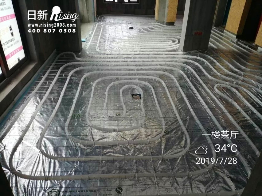 地源熱泵系統(tǒng)：白馬山莊14-#項目地暖階段