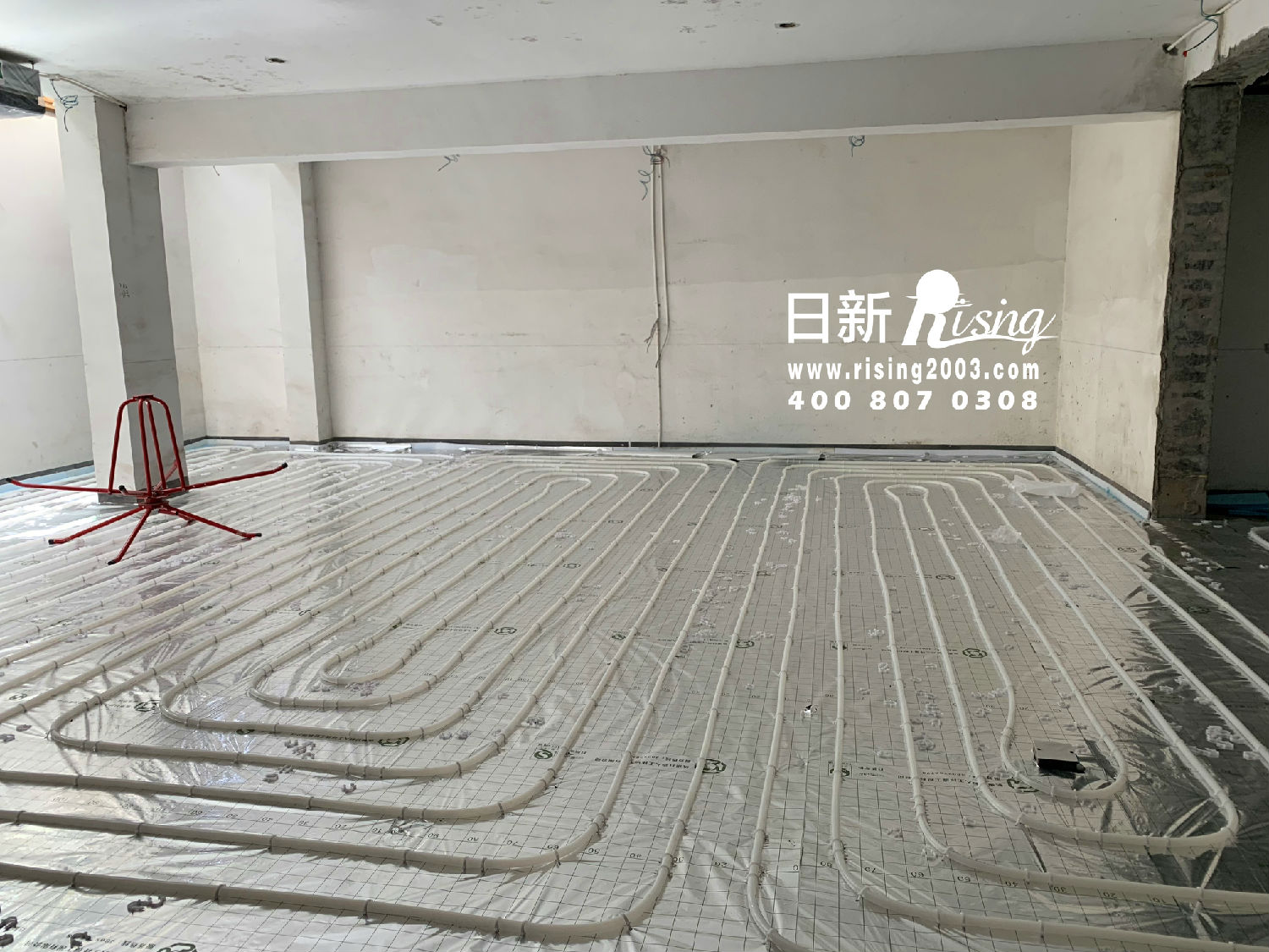 地源熱泵系統：百家樂西園別墅項目地暖階段