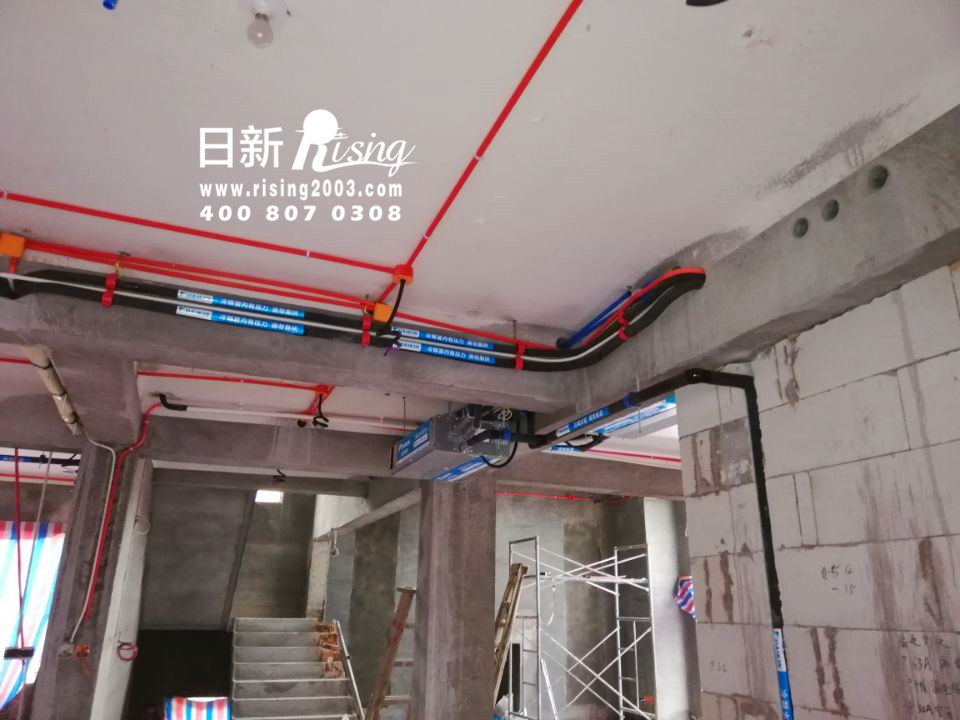 氟系統(tǒng)空調(diào)集成項目：九龍山莊吟麓苑4#項目空調(diào)階段