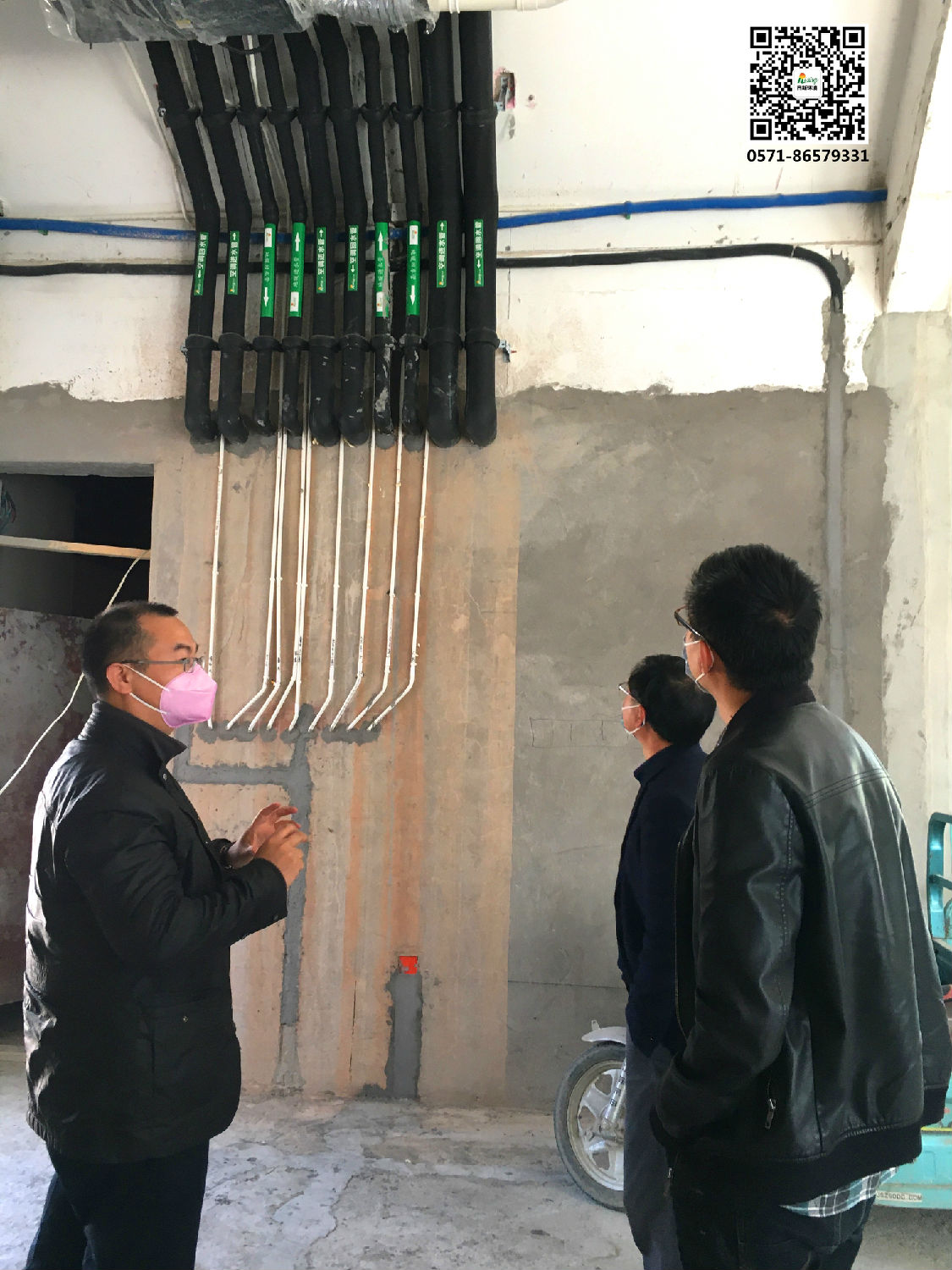 日新環(huán)境客戶去施工現場勘查