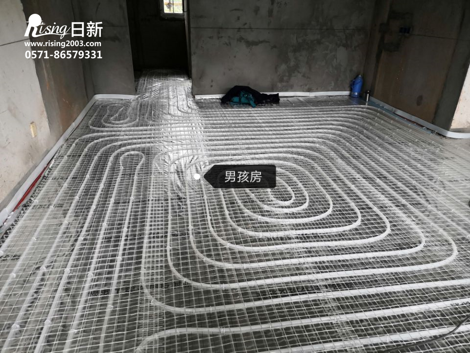 海寧百合新城項(xiàng)目地暖施工現(xiàn)場(chǎng)【日新環(huán)境】