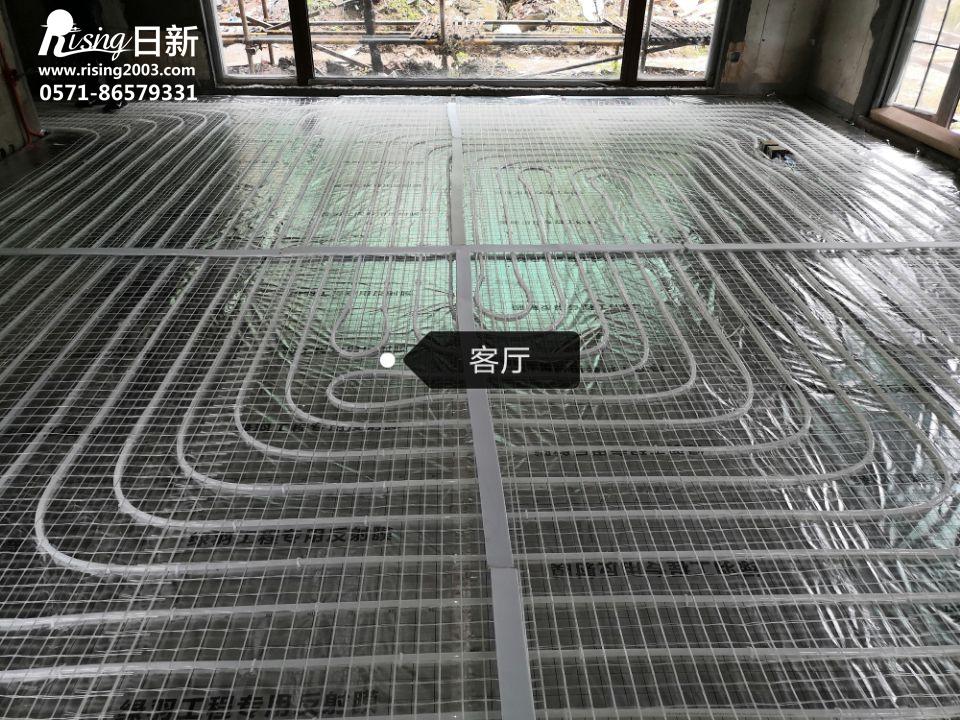 海寧百合新城項(xiàng)目地暖施工現(xiàn)場(chǎng)【日新環(huán)境】