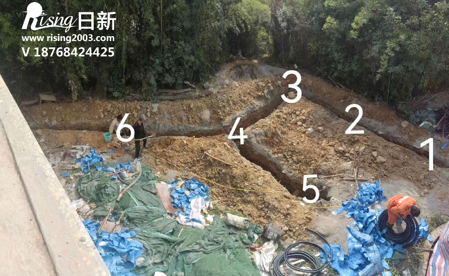 頤景山莊別墅地源熱泵項(xiàng)目打井現(xiàn)場【日新環(huán)境】