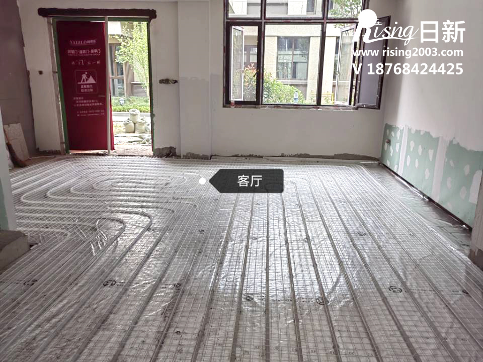 安吉龍悅江南別墅風冷熱泵系統(tǒng)項目地暖安裝現(xiàn)場【日新環(huán)境】