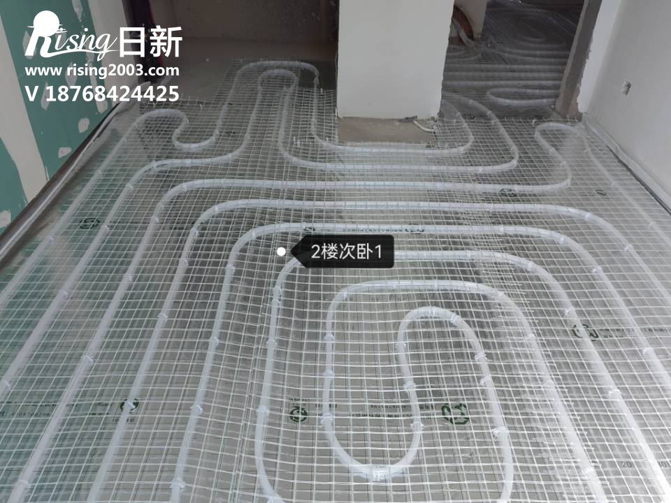 安吉龍悅江南別墅風冷熱泵系統(tǒng)項目地暖安裝現(xiàn)場【日新環(huán)境】