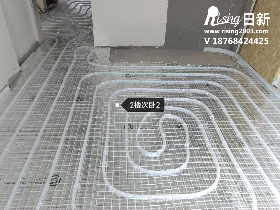 安吉龍悅江南別墅風冷熱泵系統(tǒng)項目地暖安裝現(xiàn)場【日新環(huán)境】