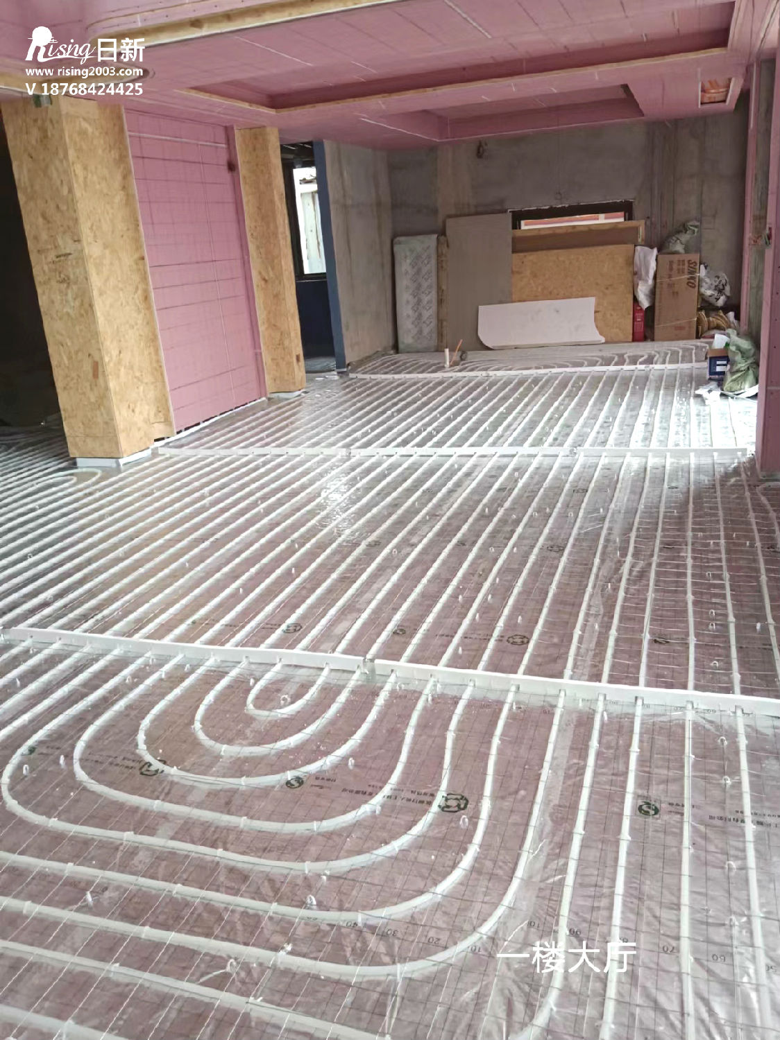 富陽自建房地源熱泵項(xiàng)目地暖階段